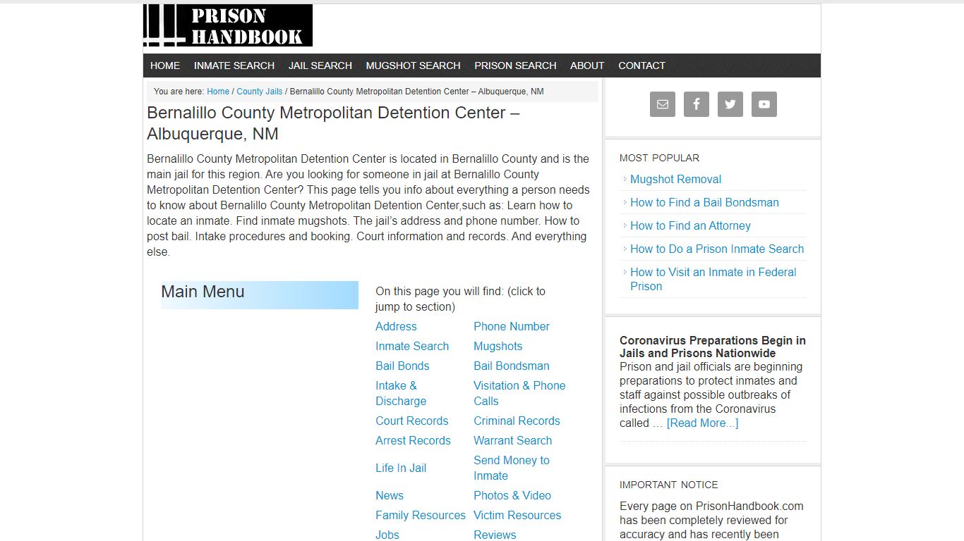 Bernalillo County Metropolitan Detention Center – Albuquerque, NM